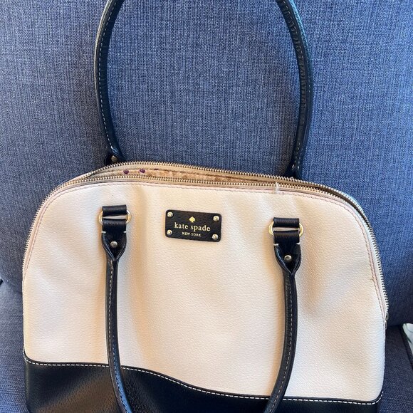 Kate Spade Creme and Black Purse - Picture 1 of 6